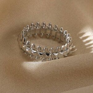Anthropologie Silver Spiked Rings